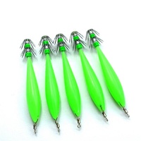 Luminous Squid fishing lure jig light 2 tiers 10.5cm jigs fishing lures glow squid baits Octopus bait