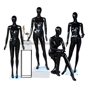 Manichino femminile nero lucido manichini Sexy da donna corpo intero manichino femminile moda in piedi - Product Image 1