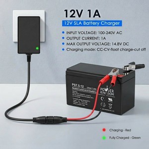 <span class=keywords><strong>Chargeur</strong></span> <span class=keywords><strong>de</strong></span> batterie au plomb 12V 1A pour <span class=keywords><strong>quad</strong></span>, ATV, GEL, batteries 4.5Ah, 5Ah, 7Ah, <span class=keywords><strong>chargeur</strong></span> <span class=keywords><strong>de</strong></span> batterie au plomb 14.4V, 14.6V, 14.8V - Product Image 6