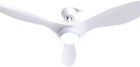 Ventilateur de plafond 52 pouces avec lumière LED 18W 3CCT dimmable, moteur DC, 6 vitesses, télécommande, réversible, certifié CB pour chambre à coucher