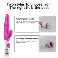 Vibrador de Doble Cabeza, Masajeador Vaginal, Juguetes Sexuales para Mujeres, Estimulador de Clítoris y Punto G, Huevo Vibrador, Masturbador Femenino