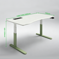 Bureau électrique réglable en hauteur avec plateau en MDF thermolaqué électrostatique pour le bureau