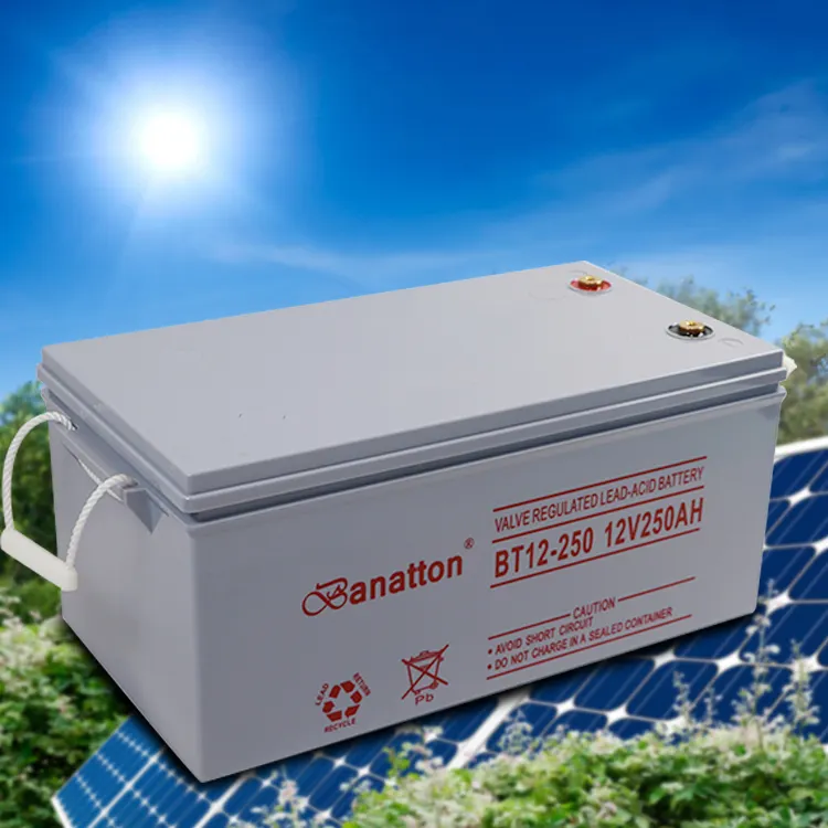 Banatton Green Long Lifespan Valve Regulated Lead Acid Solar Energy Storage AGM 12V250Ah Rechargeable Battery For Egypt