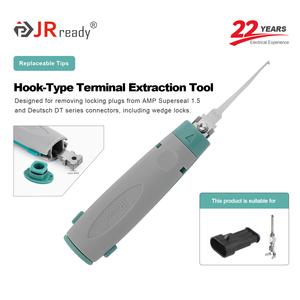 Strumento di Estrazione JRready JRconDRK-HK01 Adatto per la Rimozione di AMP Superseal 1.5, DEUTSCH Serie DT e Altri Fermi Posteriori - Product Image 1