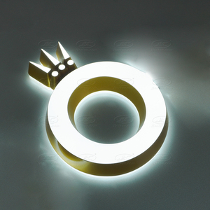 Tùy chỉnh thép không gỉ và Acrylic dẫn đăng ký chữ khổng lồ Tường Ngoài Trời logo cho doanh nghiệp sử dụng cho xây dựng & cửa Hàng quảng cáo - Product Image 1