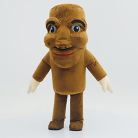Costume de mascotte gonflable amusant et original en peluche marron sur mesure pour défilé de carnaval, enterrement de vie de garçon, promotion