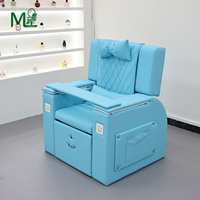Bain de pieds électrique massant avec jets d'hydrothérapie, fauteuil de pédicure pour salon de manucure, en acier inoxydable et plastique