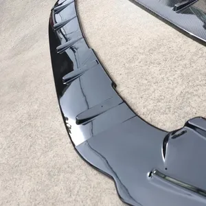 Pour Golf 7 MK7 7.5 GTD GTE R R-Line 2012-2019 : Lame de pare-chocs avant, canards, spoiler, diffuseur, kits carrosserie, protection style CS - Product Image 2
