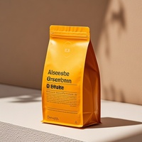 Op maat gedrukte koffiezak met ventiel, aluminiumfolie, mylar, staande pouch, matte afwerking, 250g, 500g, 1kg koffiebonenverpakking