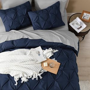 Juego de ropa de cama de nuevo estilo, juego de cama de tres piezas con pliegues de flores de Color sólido - Product Image 4