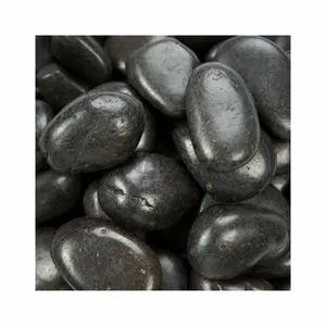 Newstar Hot Selling Garden Decoration Cobbles River Stones Black River Pebbles High Polished Vases Coloured Stones Pebbles