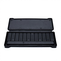 Organisateur de cosmétiques pliable à 13 compartiments, pour palettes de fards à joues scintillants, support pour poudre compacte, miroir en option, personnalisable en ABS/PP