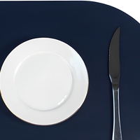 Set de table ovale en cuir PVC, imperméable, résistant à l'huile, isolant thermique, style nordique, pour hôtels et restaurants