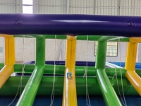 Vente chaude Personnalisé Bâche En PVC Gonflable Parc Aquatique Barrière Durable Pont Flottant Sport Jeu Parcours D'obstacles