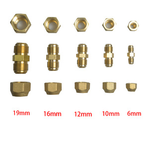 Connecteur de tuyau de climatiseur Haijiewei en cuivre 6-19 mm, raccord sans soudure, double connecteur central - Product Image 2