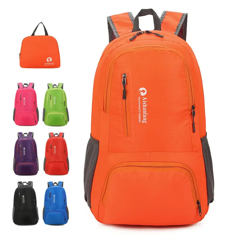 Kunden spezifische faltbare Reisetaschen mit großer Kapazität für Männer und Frauen Super leichte Aufbewahrung taschen Outdoor-Sport rucksack