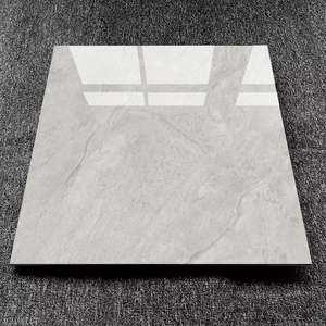 Azulejos de Porcelana para Piso, 60x60cm, Gris Brillante, Cerámica Esmaltada, para <span class=keywords><strong>Suelo</strong></span>, Foshan - Product Image 1