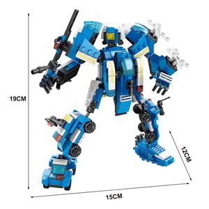 Bloques de Construcción de Policía de la Ciudad, Personalizables de Fábrica, Robot Transformable en <span class=keywords><strong>Helicóptero</strong></span>, Juguete Educativo para Niños - Product Image 6