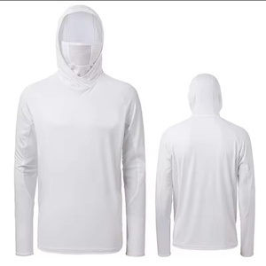 Hoodie de pêche en polyester à séchage rapide UPF 50, chemise de pêche à capuche, protection solaire UV, impression par sublimation, performance imperméable - Product Image 5