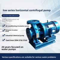 Pompa Sentrifugal Horizontal KAIXUAN ISW, Pompa Booster Industri Air Bersih Berbahan Besi Cor, Pasokan Langsung Pabrik, Air Panas/Dingin