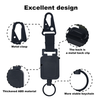 Clip de ceinture rétractable portable et robuste en plastique haute résistance, type bec d'aigle, pour leurres de pêche, facile à utiliser