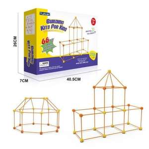 Haute qualité bricolage assemblé tente Creative Construction Fort jouet ensemble à la main Construction château Insertion jouet pour les enfants - Product Image 1