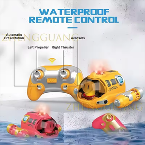 Barco de juguete <span class=keywords><strong>RC</strong></span> con rociador de niebla de rotación de 360 grados, lancha submarina de 2,4G para niños, nivel eléctrico de plástico para principiantes - Product Image 5
