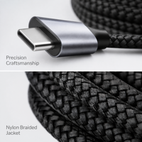 Kabel Data USB-C ke Type-C Nylon, Pengisian Cepat 60W 2A untuk Komputer, Ponsel, dan IOS - Promo!