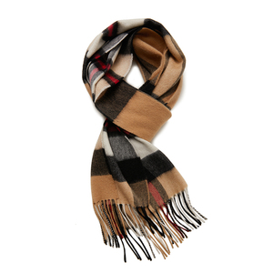 Bufanda a cuadros cepillada tejida de Cachemira pura <span class=keywords><strong>C</strong></span> para chal de hombre con tartán comprobado OEM personalizar lana lujosa - Product Image 3