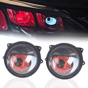 Luces de lente de ojos de diablo de coche de 3 pulgadas 12-36V Demon Red Eye Dynamic montaje de Faro de motocicleta con Control remoto Auto Retrofit - Product Image 2