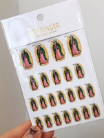 Qianya 2025 jésus dieu amour ange nail art autocollants vierge marie ongle charme décalcomanie ailes san judas ongle autocollant