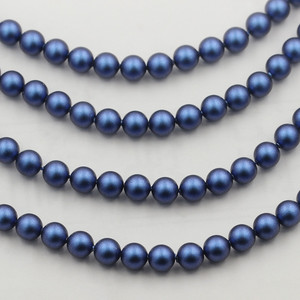 Perle Imitazione Blu Scuro Rotonde con Foro 5810/5818 per Creazione di Gioielli, Vendita Calda - Product Image 2