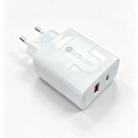 Adaptor Charger 25W Model P33 dengan Port Tipe-C dan USB untuk Ponsel