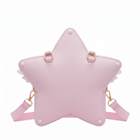 Nouveau Sac Ita en Cuir PU Rose Étoile Scintillante Ailes d'Ange Enchantées Kawaii 2026 pour Événements Thématiques Cosplay