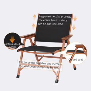 Chaise de camping pliable Kermit en alliage d'aluminium robuste et portable pour l'extérieur et le jardin - Product Image 5