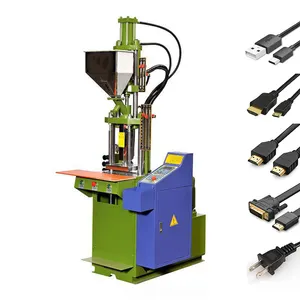 Factory price automatic 55 ton small vertical plastic electronic parts components injection molding machine for USB cable plug