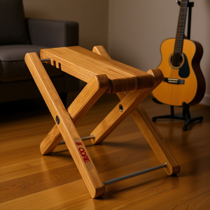 Repose-pieds pliable réglable en hauteur pour guitare en bois, repose-jambes portable classique D0100H7C9TX - Product Image 2