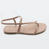 Logo personnalisé été dames en plein air à bout ouvert femmes sandales plates sandales confortables chaussures pour femmes