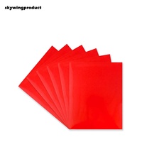 Carpeta de Archivos de Papel de Dos Bolsillos Planos, Tamaño Carta, Color Rojo, Ecológica, de Alta Calidad, con Logotipo Personalizado, Marca Skywingproduct