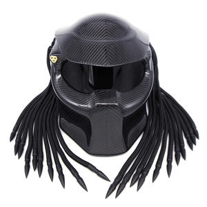 Nuevo <span class=keywords><strong>Casco</strong></span> de Motocicleta Integral de Fibra de Carbono Retro Personalizado con Diseño de Depredador <span class=keywords><strong>Alien</strong></span>ígena y Cierre de Liberación Rápida - Product Image 6