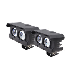 QideWin Motorcycle <b>Spotlights</b> Dual Lens White Yellow Aluminum Alloy Front Headlight Retrofit Upgrade - Product Image 2