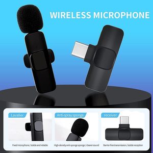 Micrófono de Solapa Inalámbrico K9 con Clip Portátil para Grabación de Audio y Video Mini Mic para iPhone Android Teléfono Móvil Carga en Vivo - Product Image 5
