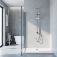 Ensemble de douche thermostatique mural rond en laiton pour salle de bain