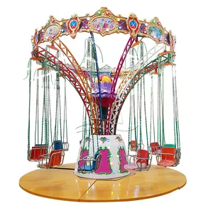 Thrilling amusement equipment park rotating flying chair game children's amusement swing mount for sale