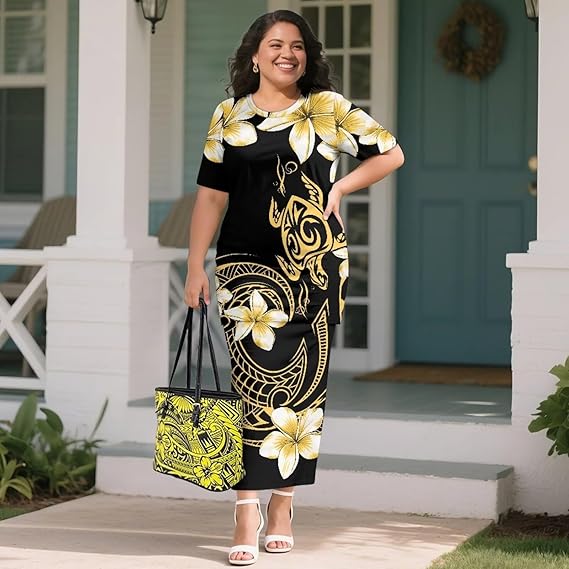 Women's Two Pieces Outfits Polynesian Dress Off Shoulder Plus Size Dresses  Puletasi Samoa Dresses for Women| Alibaba.com