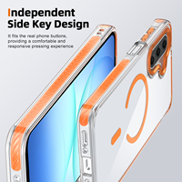Coque de téléphone IVYMAX magnétique colorée à motif vague, la plus vendue, avec anneau de caméra en aluminium et coussin d'air en TPU PC pour Samsung Galaxy A17