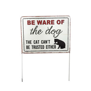 ของตกแต่งสวนทำจากโลหะอลูมิเนียมพิมพ์ลายยูวีแนวโบราณรูปทรงสี่เหลี่ยมผืนผ้าพร้อมธีมแมว - Product Image 4