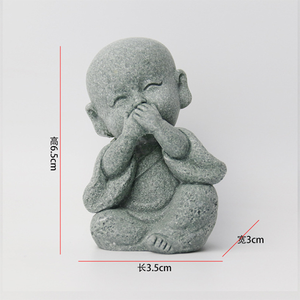 รูปปั้นพระพุทธรูปภูมิทัศน์ภูมิทัศน์ของตกแต่งสวนบอนไซประดับหินพระเล็กๆน้อยๆ - Product Image 5