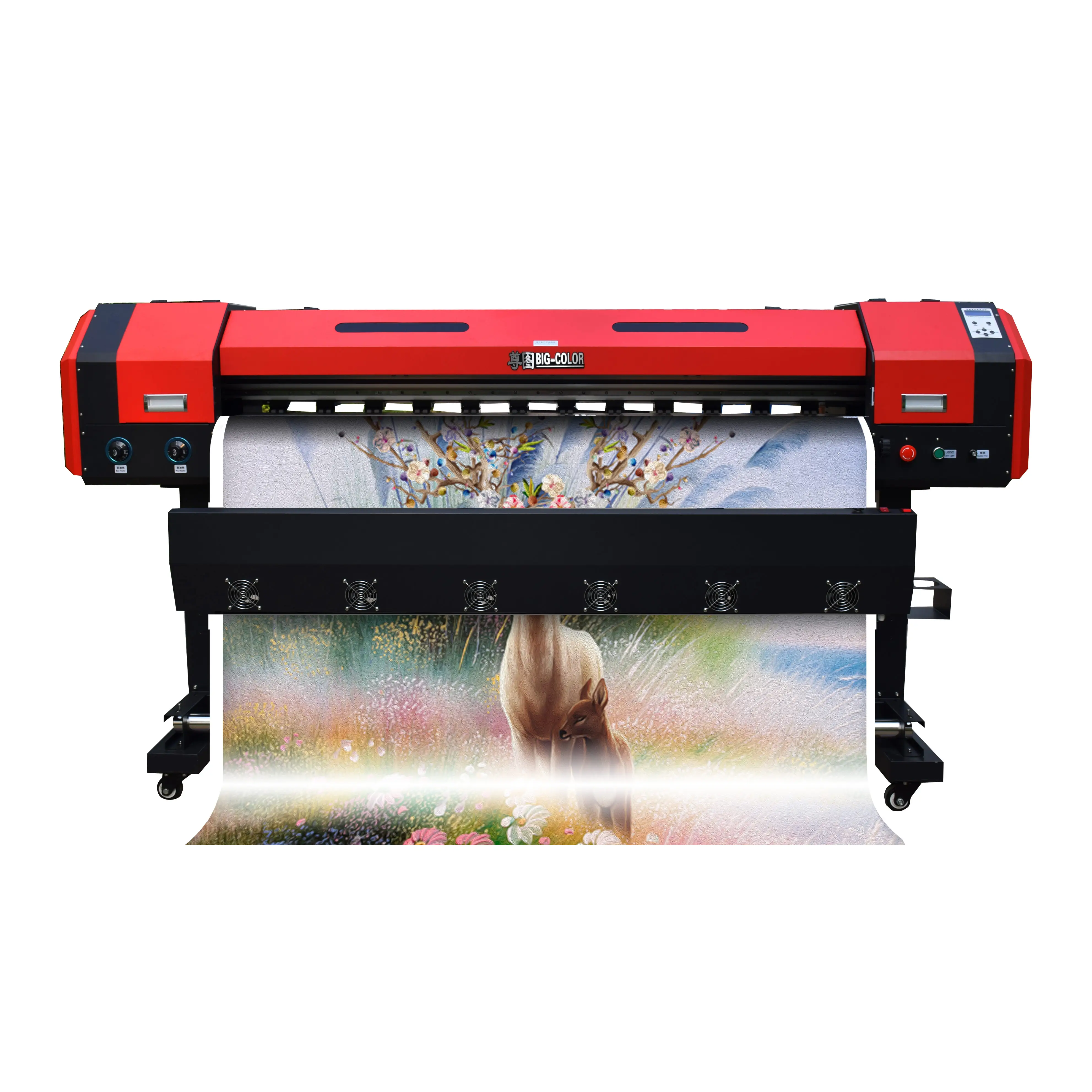 big-color 1.6m roll-to-roll wide format printer plotter UV printer for leather stickers