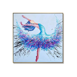 Pittura Ballerina di arte della parete di danza moderna testurizzata - Product Image 1